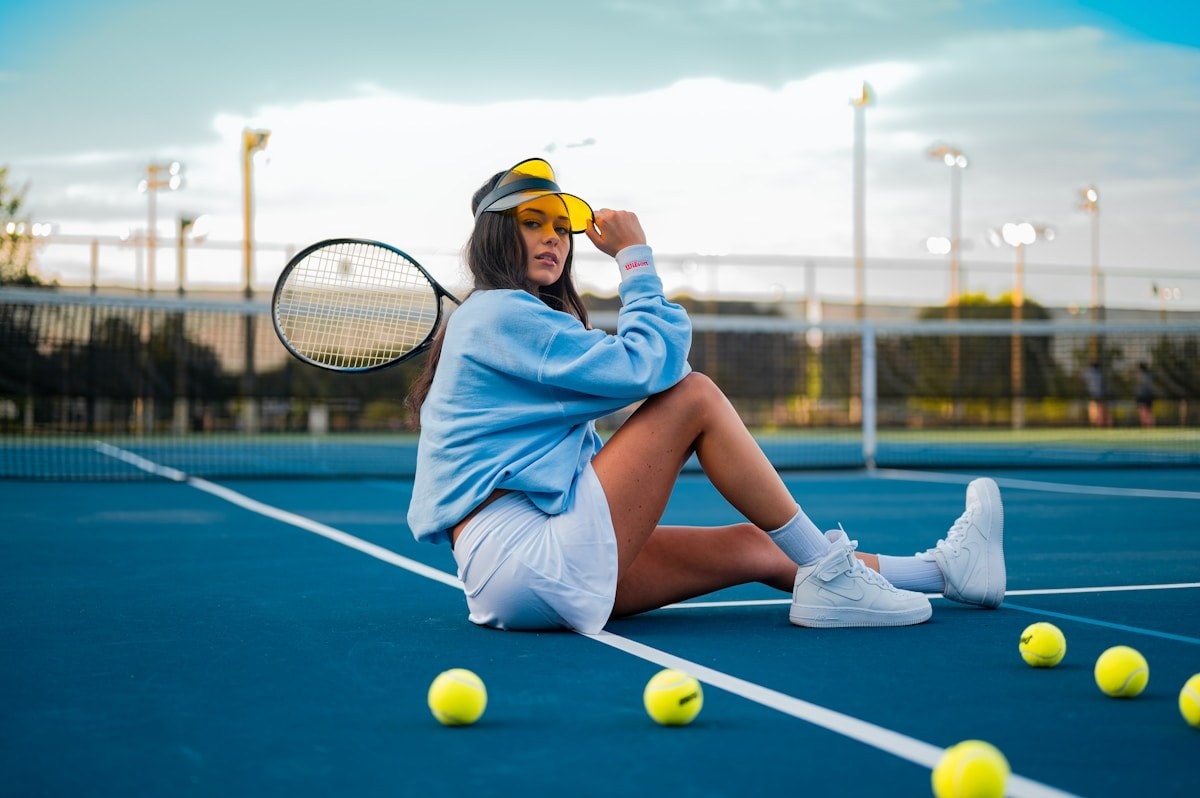 Athlètes de Tennis en pleine action