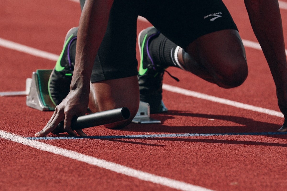Athlètes de Athlétisme en pleine action