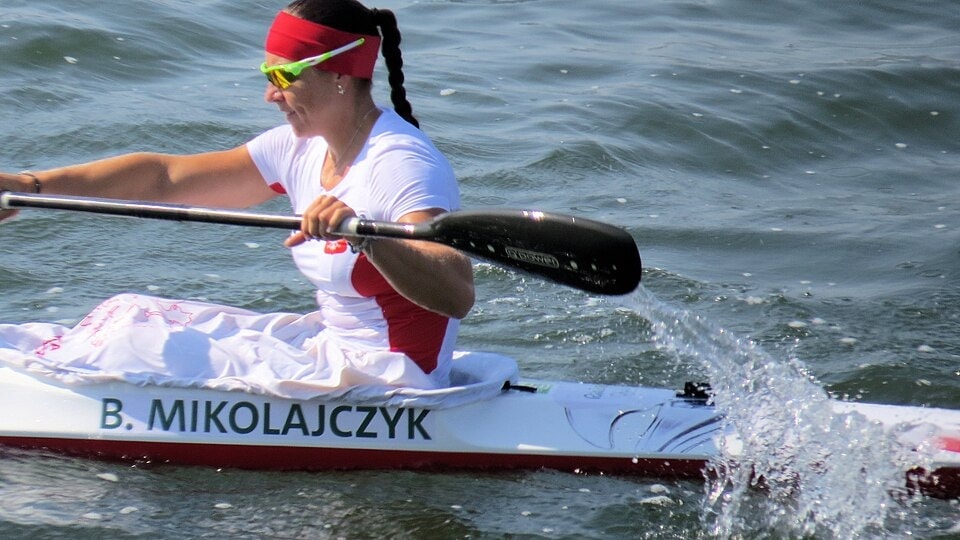 Athlètes de Canoë-kayak en pleine action