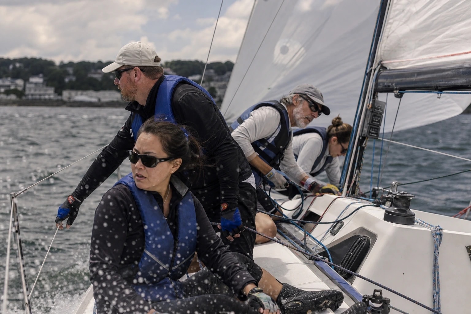 Athlètes de Voile en pleine action
